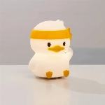 خرید، قیمت و مشخصات چراغ خواب شارژی سیلیکونی طرح اردک هدبند دار